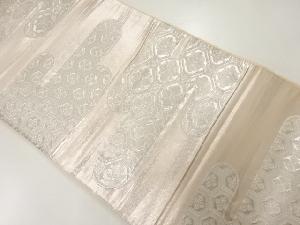 アンティーク　ヱ霞に花菱模様織出し袋帯（材料）